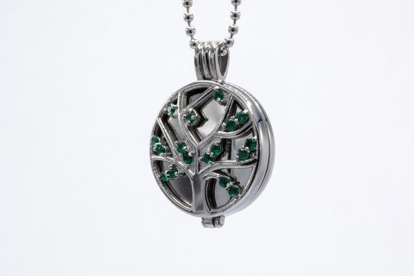 RVS Memory Locket Tree of Life - Green - Afbeelding 4